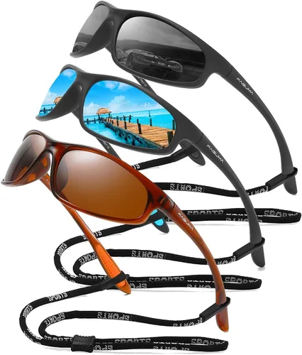 Vista 45 de Gafas de sol deportivas polarizadas para hombres, ciclismo, conducción, pesca, protección UV400