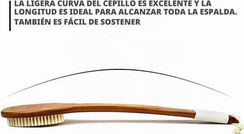 Vista 7 de ICANdOIT - Cepillo de baño de mango largo antideslizante de cerdas de jabalí natural de 17.71 pulgadas, limpiador de ducha con mango doblado