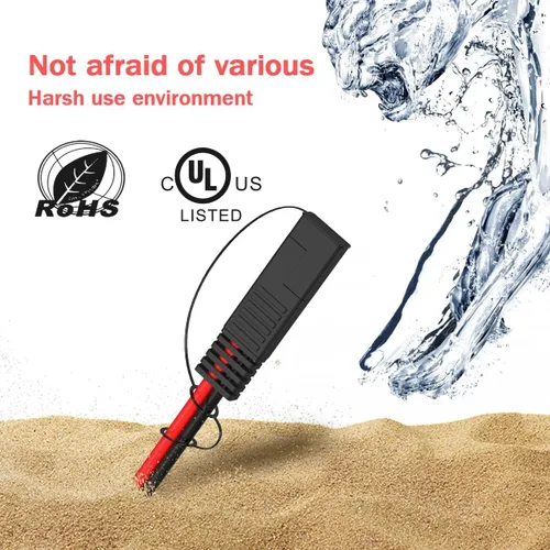 Vista 4 de ELFCULB Adaptador de conector hembra a SAE, cable de extensión SAE de 14AWG de 2 pies con adaptador hembra de 2.165 in x 0.984 in de CC y adaptador