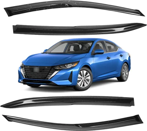 Vista 66 de Viseras para ventanas para Mazda 3 Sedán 4 puertas 2004 2005 2006 2007 2008 2009 estilo JDM Mugen, deflector de viento, protector solar y de lluvia