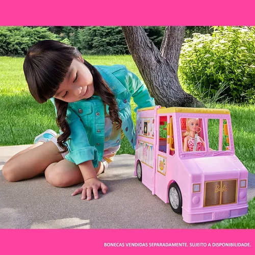 Vista 8 de Barbie® Set, Lemonade Truck Playset con 25 piezas