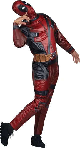 Vista 7 de Marvel - Disfraz de Deadpool de lujo para adultos, disfraz de superhéroe de Halloween para hombres, con licencia