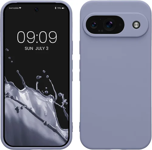 Vista 159 de kwmobile Funda compatible con Google Pixel 9 - Funda protectora delgada de TPU para teléfono - Acabado mate suave - Piedra antigua