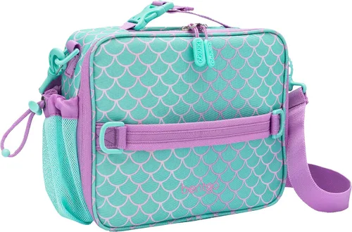 Vista 3 de Bentgo Juego de bolsas de almuerzo aisladas con estampado de lonchera estilo Bento, para niños (escamas de sirena)