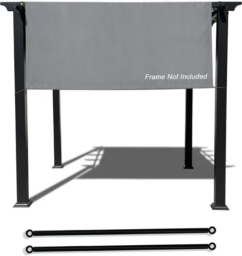 Vista 12 de Alion Home Toldo universal impermeable para pérgola – Toldo de repuesto para pérgola – Cubierta de sombra ajustable para exteriores con varillas
