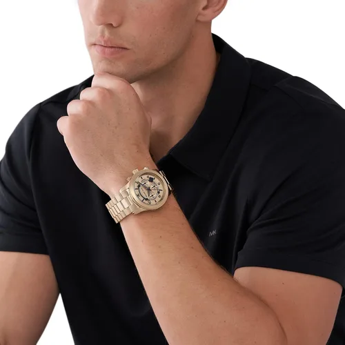 Vista 27 de Michael Kors Runway - Reloj cronógrafo de acero inoxidable para hombre con correa de acero o silicona