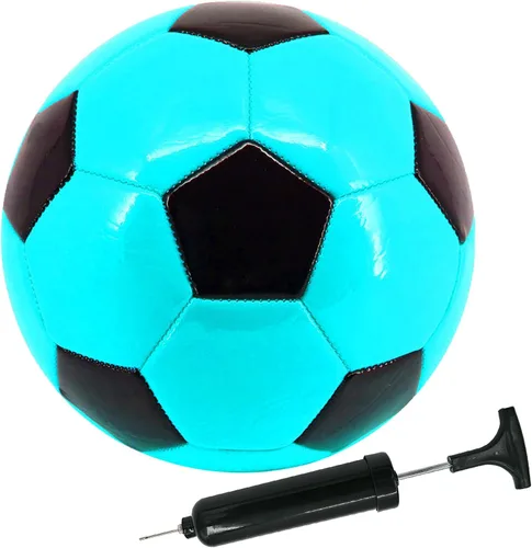Vista 10 de Balón de fútbol tamaño 3, 4, 5, para niños, jóvenes, adultos, para divertirse, de cuero resistente al desgaste, viene con inflador, práctica