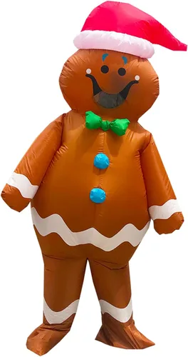 Vista 2 de ZISUEX Disfraz inflable de Navidad para disfraz de Navidad, disfraz de Navidad