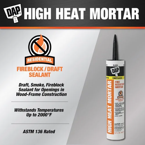 Vista 2 de DAP Mortero resistente al fuego de alto calor, 10 onzas, negro (7079818854)