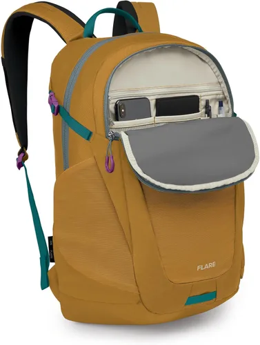 Vista 7 de Mochila para laptop Osprey Flare Commuter marrón (Barley Brown)