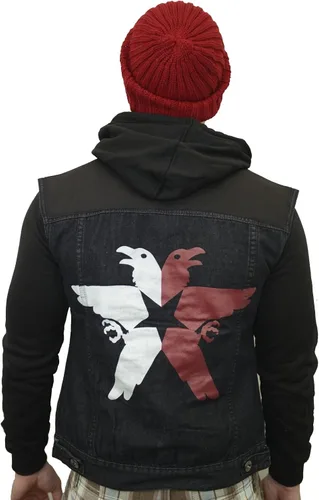Vista 2 de Infamous Second Son Costume Complete Jacket Vest Beanie Cap Delsin Rowe Tattoo