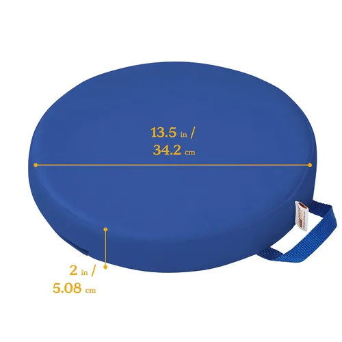 Vista 2 de ECR4Kids SoftZone - Cojines de suelo, redondos, asientos flexibles, color azul, 6 piezas