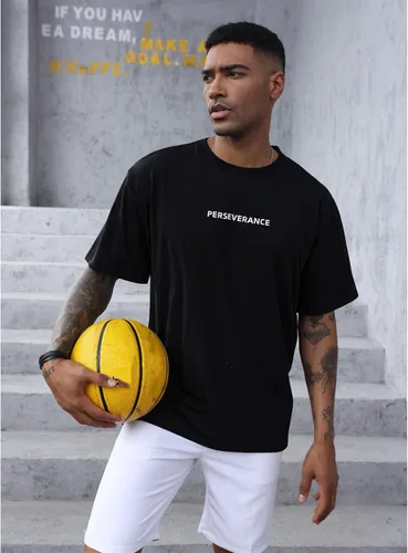 Vista 2 de YawYews Camisetas atléticas de moda para hombre, de manga corta, casual, lisas, holgadas, para entrenamiento, gimnasio, ropa de calle