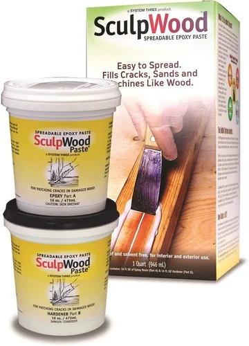Vista 2 de System Three SculpWood pasta selladora para madera., Marrón, 1