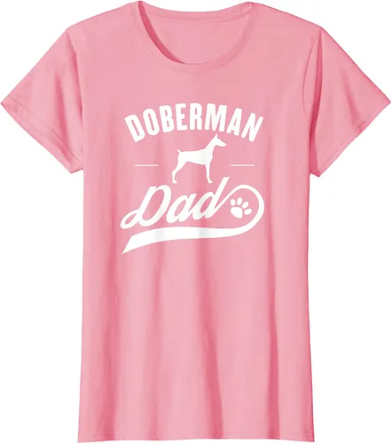 Vista 14 de Doberman Dad - Camiseta para amante del dueño del perro, Negro, S