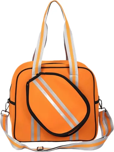 Vista 10 de Bolsa deportiva de pickleball con soporte para raqueta, neopreno, correa de hombro ajustable