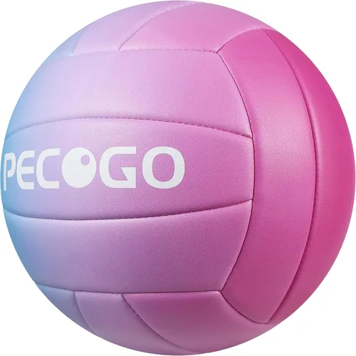 Vista 3 de Balón de voleibol tamaño 5, piel sintética duradera, interior/exterior. Control suave, gran hermeticidad para entrenamiento/juegos. Ideal para todas