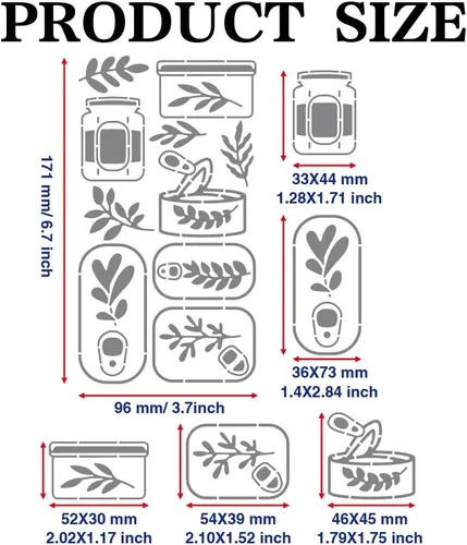 Vista 2 de MAYJOYDIY Can Plant - Plantilla de metal para diario, marcapáginas, plantillas de metal de 4 x 7 pulgadas, plantilla de dibujo de acero inoxidable