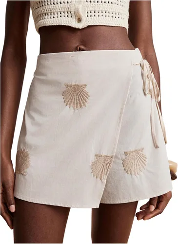 Vista 35 de SweatyRocks Mini faldas bohemias para mujer, pantalones cortos florales con Negro