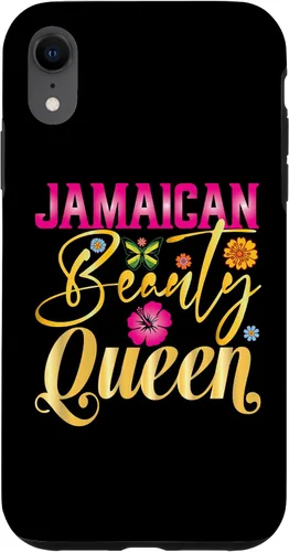 Vista 24 de iPhone 16 Jamaican Beauty Queen Jamaica Flag Jamaica Girl Souvenir Case