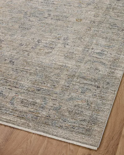 Vista 13 de Loloi Jean Stoffer Katherine Collection KES-03 Beige/niebla 2 pies y 7 pulgadas x 10 pies, altura de pelo de 0.25 pulgadas, alfombra de pasillo