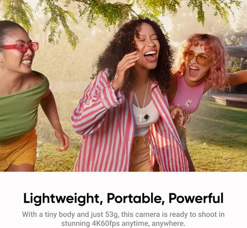 Vista 3 de Insta360 GO Ultra Lifestyle Bundle – Pequeña cámara de vlogging 4K, manos libres, cámara POV, sensor de 1/1.28 pulgadas, peso de 1.87 oz, 156° FOV