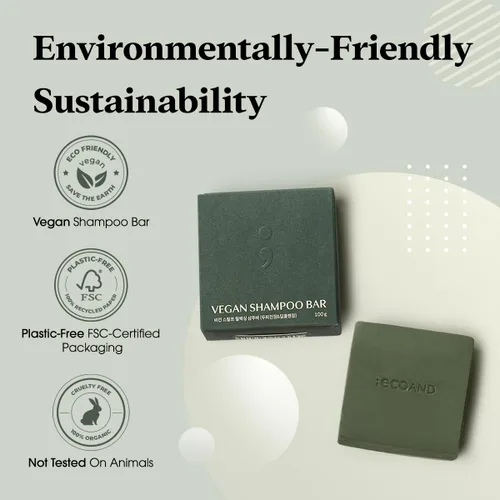 Vista 2 de Barra de champú coreana, vegana y orgánica, 3.5 onzas, agua de arroz y espirulina para el crecimiento del cabello, limpieza profunda nutritiva