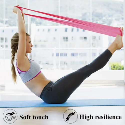 Vista 4 de Banda de resistencia para entrenar bandas de ejercicio, bandas elásticas de entrenamiento, bandas elásticas para ejercicio con 3 niveles