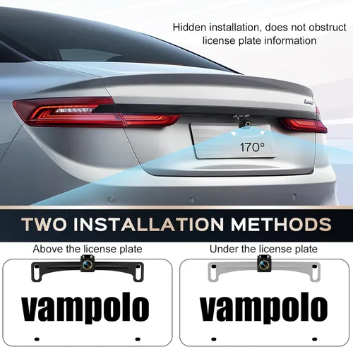 Vista 6 de Cámara de respaldo - AHD 1080P de metal, cámara trasera de visión trasera de 170 grados de ángulo amplio para autos, camiones, SUV y RVs