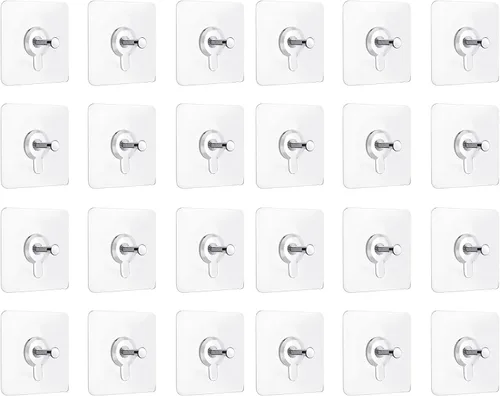 Vista 11 de 12 piezas de perchas para cuadros sin clavos, perchas de pared sin clavos, ganchos adhesivos para pared para colgar cuadros para cocina, baño, hogar