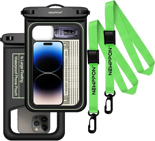 Vista 12 de Paquete de 100 bolsas impermeables para teléfono celular de 8.5 pulgadas – Funda seca bajo el agua – Protector transparente a prueba de agua