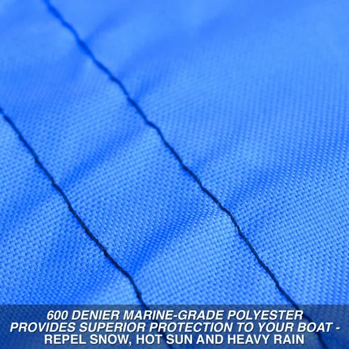 Vista 4 de Funda para barco pesquero con casco en "V", denier 600, de Budge, Azul
