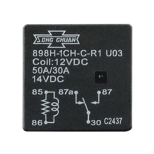 Vista 5 de 898H-1CH-C-R1 U03 12VDC 50A Mini 280 Relé automotriz con flujo SPDT apretado 5 pines