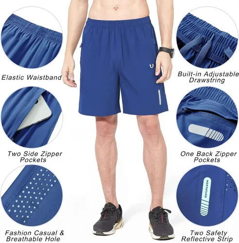 Vista 5 de NORTHYARD - Pantalones cortos deportivos para correr para hombres, ligeros, de secado rápido, 7, 5 o 9 pulgadas, para senderismo, deportes, gimnasio