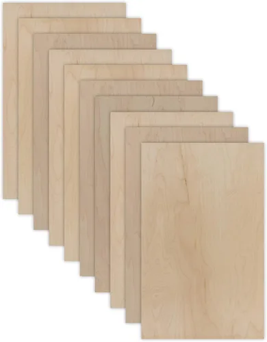 Vista 8 de 10 hojas de cedro de 12 x 19 0.197 in 1/4 de pulgada, núcleo de MDF, grado A1 premium, de una cara, listo para Glowforge, acabado Especie Cedro