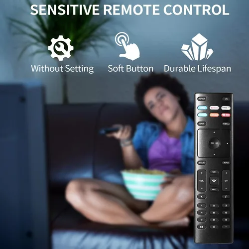 Vista 3 de XRT136 - Mando a distancia universal de repuesto compatible con todos los televisores inteligentes Vizio, incluye Serie D Serie M Serie P Serie V