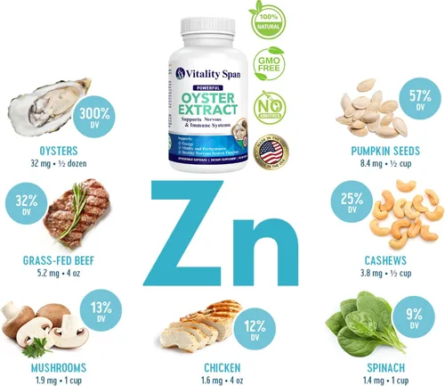 Vista 2 de Glicinato de magnesio 400 mg y extracto de ostra de 1000 mg - Paquete de día y noche - Sueño y relajación + energía y vitalidad - 120 cápsulas