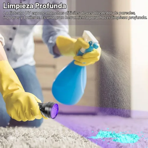 Vista 3 de ESCO LITE Linternas UV de luz negra para detección de orina de mascotas, 51