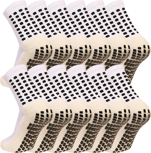 Vista 11 de Calcetines de fútbol con agarre para hombre, calcetines atléticos antideslizantes, calcetines de fútbol americano y baloncesto antideslizantes