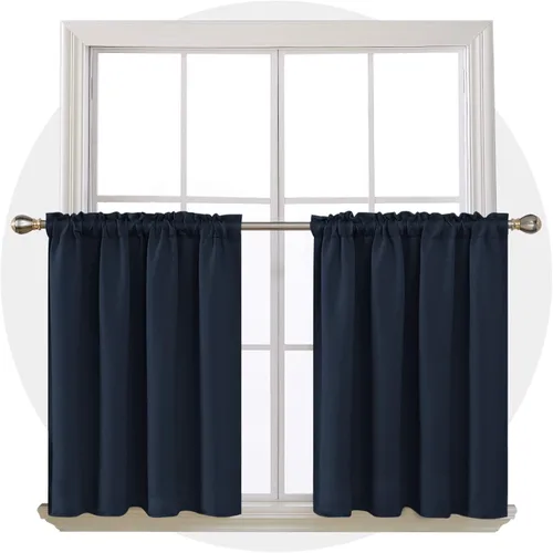 Vista 114 de Deconovo Cortinas opacas, aislamiento térmico, dobladillo para barra, reducción de ruido, certificado Oeko-TEX, cortinas de oscurecimiento de Beige