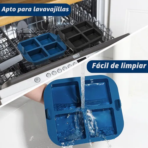 Vista 5 de Webake Molde para Brownies de Silicona para Freidora de Aire para Hornear, Molde de Silicona Cuadrado Antiadherente de 2.6" para S'mores, Disco