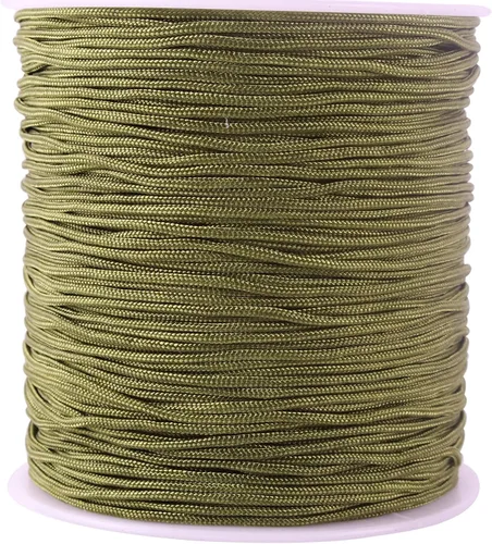 Vista 41 de KONMAY 1 rollo de cuerda de nailon de 150 yardas, trenzado de 0.016 in de nailon Shamballa Macramé/cordón de cuentas, cordón de nudo chino, cuerda