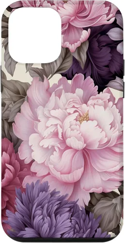 Vista 16 de Elegant Blush Pink And Purple Vintage Floral Rose And Peony Case for iPhone 16