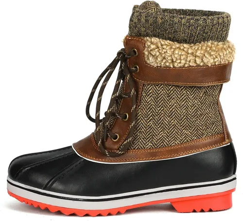 Vista 3 de DREAM PAIRS Botas de nieve de invierno para mujer