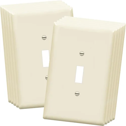 Vista 19 de ENERLITES - Placa de pared para interruptor de luz, acabado brillante, tamaño mediano, hueco para un interruptor de 4.88 x 3.11 pulgadas