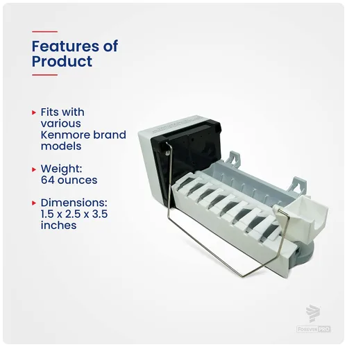 Vista 5 de ForeverPRO 5304458371 Máquina de hielo de repuesto para refrigerador Frigidaire 240352409 240352407 240352411 1198681