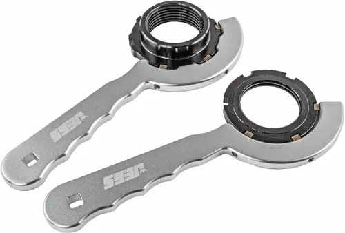 Vista 3 de JEGS Llave inglesa universal Dientes extraíbles Aluminio Billet Utiliza barra de trinquete/interruptor de 3/8 pulgadas Incluye 2 llaves