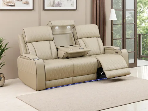 Vista 62 de Juego de sofás reclinables eléctricos, juegos de muebles de sala de estar, sofá reclinable eléctrico moderno negro, sofá biplaza y silla
