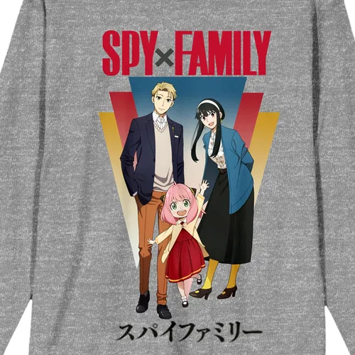 Vista 2 de Spy X Family Forger Family Poster Art - Camiseta negra de manga larga para adultos