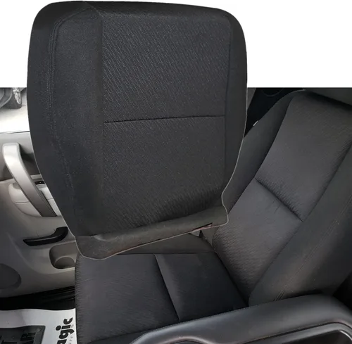 Vista 2 de SecosAutoparts Funda de asiento de tela inferior del lado del conductor negra compatible con Chevrolet Silverado 1500 2500 3500 GMC Sierra Tahoe